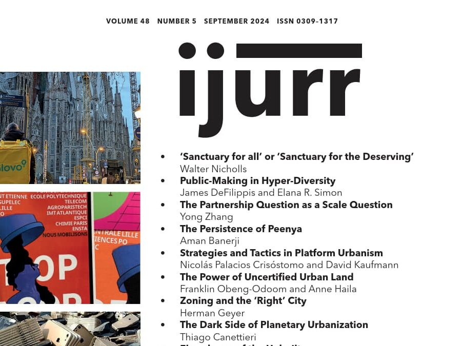 International Journal of Urban and Regional Research (Vol. 48, Issue 5, Sept. 2024)